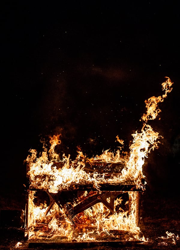 Photo of the Month | Burning Piano | Aiken Bella Magazine